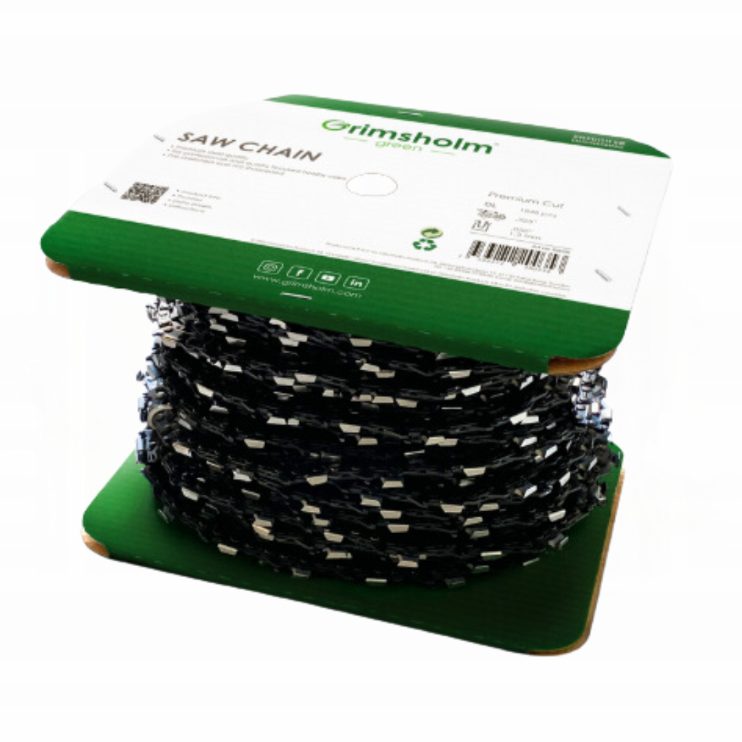 Grimsholm Saw chain Premium Cut 1640 DL 3/8” LP .050”/1.3mm (100ft Roll)